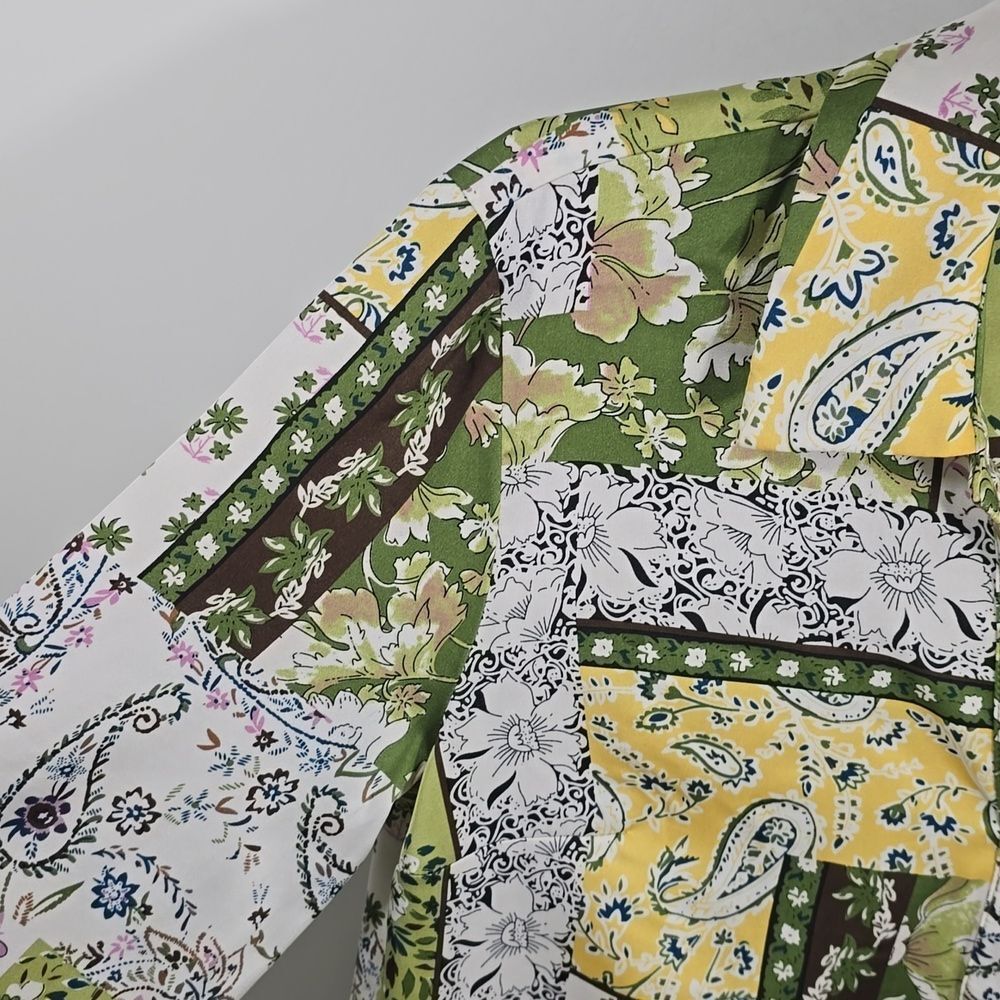 {Joie} Green Floral Popover Blouse Top - Size Small - Picture 8 of 16